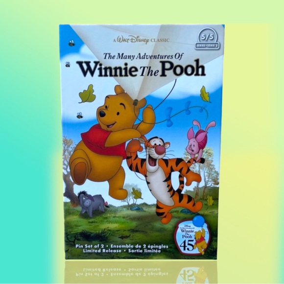 Disney ⏰ Winnie The Pooh “VHS Pin Set” - Picture 1 of 6